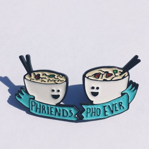 Jewelry - 5/$20 PHRIENDS PHO EVER BFF Enamel Pin Set